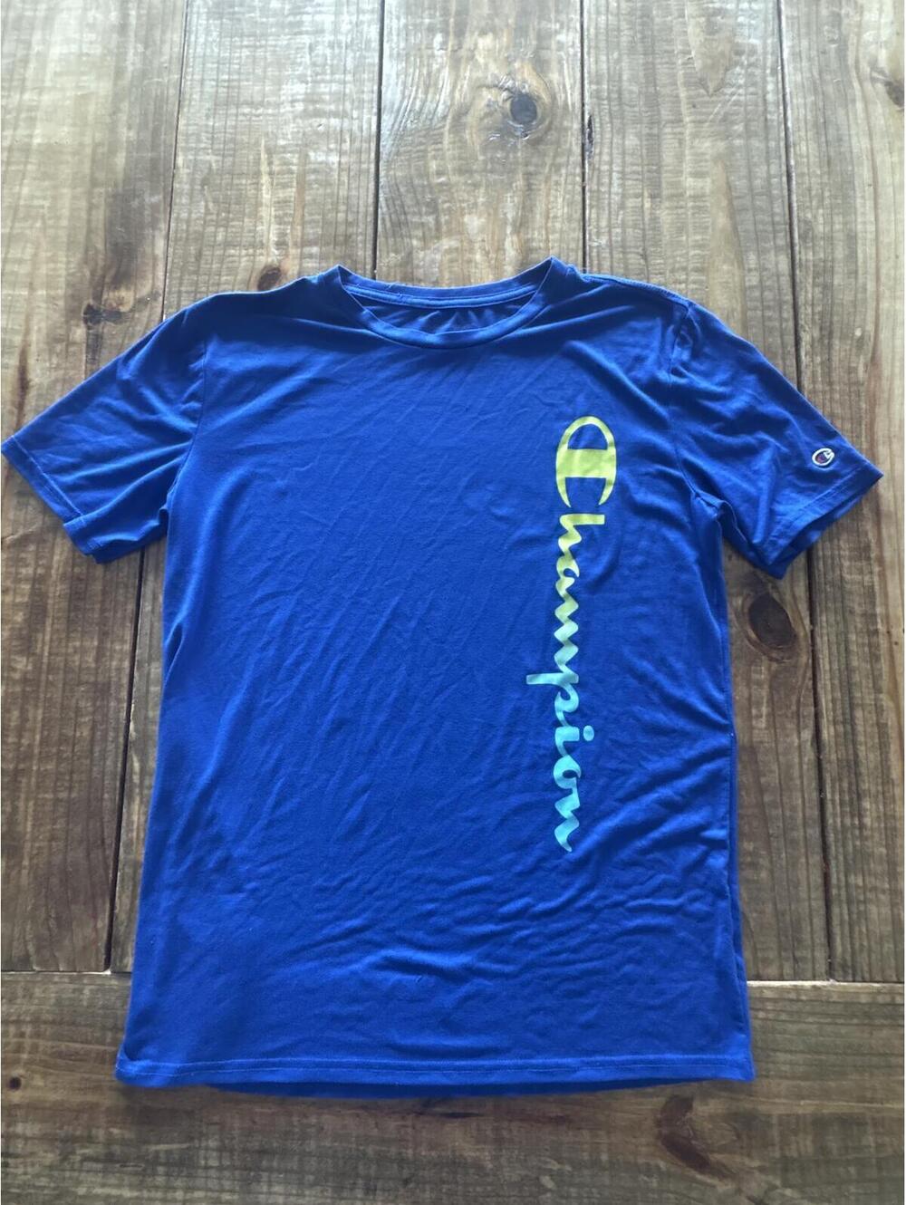 Champion Blue Logo Graphic T-Shirt Size 14 16 Youth Boys kids Summer Shirt